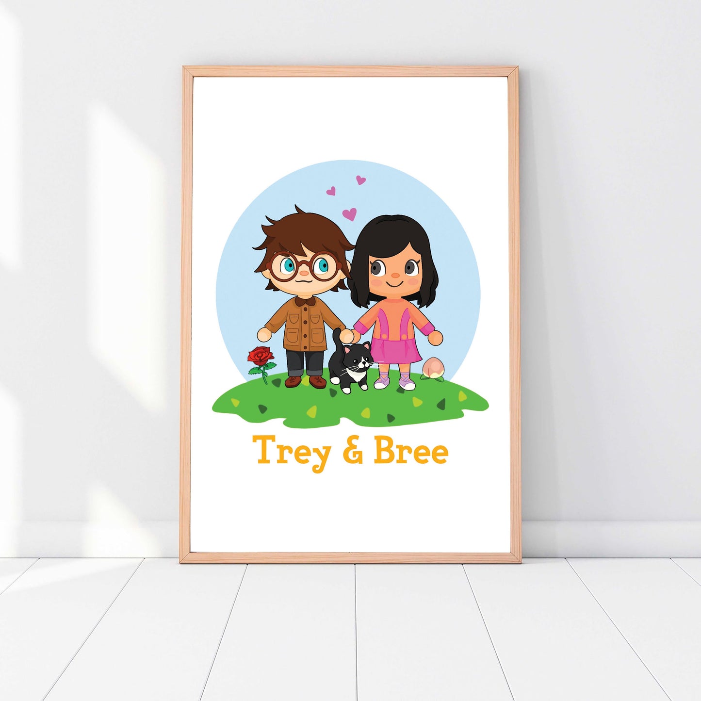 Animal Crossing Portrait, Custom Portrait for Couples and Friends, ACNH, Gift for Gamer, Wedding Gift, Animal Crossing New Horizons Art