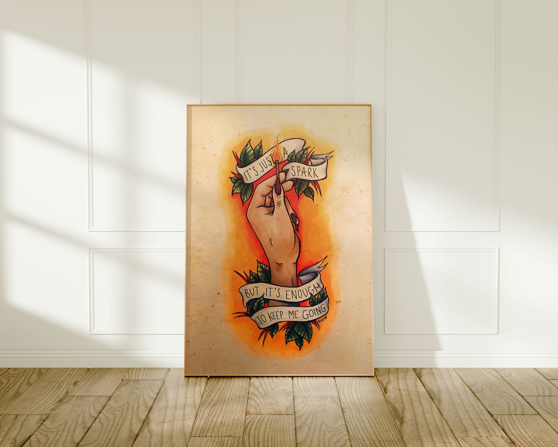 Last Hope - Tattoo Style Art, Print, Sticker, Poster, Edgy Home Decor, Unique Hand drawn Art