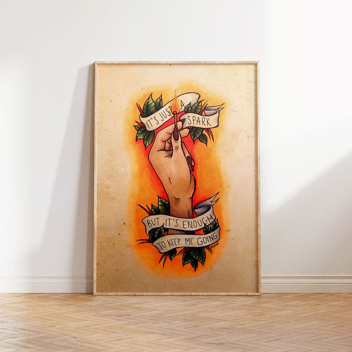 Last Hope - Tattoo Style Art, Print, Sticker, Poster, Edgy Home Decor, Unique Hand drawn Art