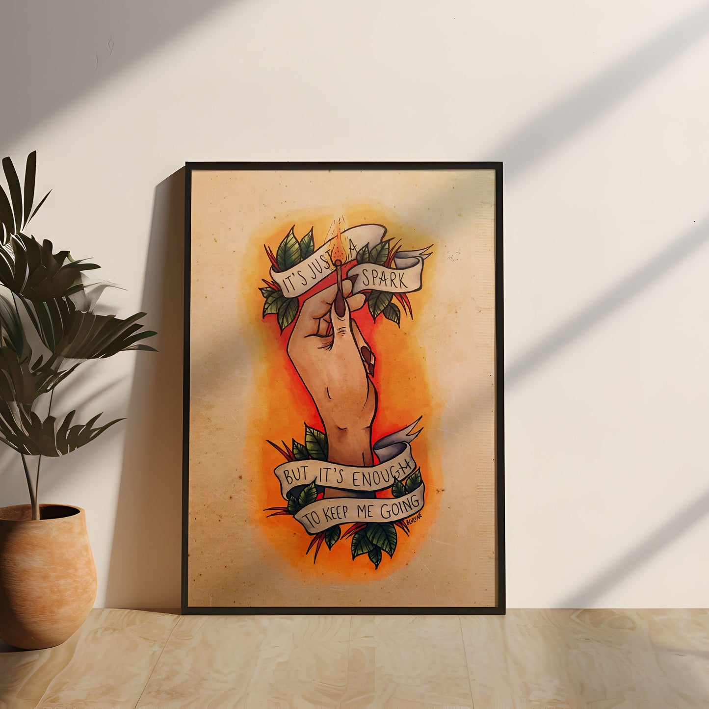 Last Hope - Tattoo Style Art, Print, Sticker, Poster, Edgy Home Decor, Unique Hand drawn Art